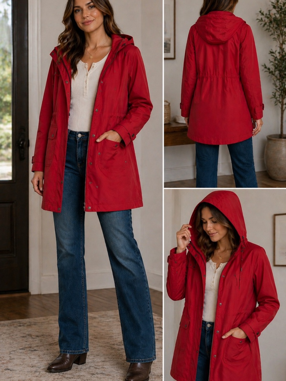 Kristen Blake Women's Red Utility Jacket